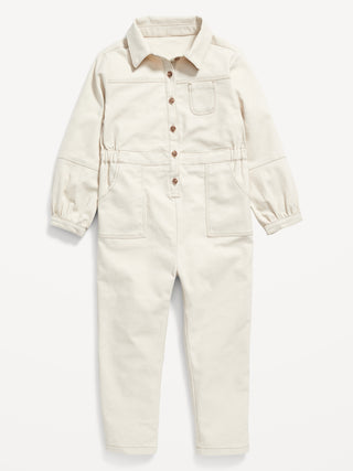 Canvas Workwear One-Piece for Toddler Girls