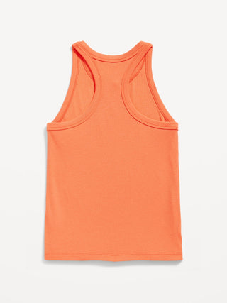 Camiseta de Tirantes Espalda Cruzada Naranja para Niña