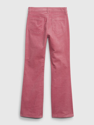 Jeans Acampanados de Pana Talle Alto Rosa, para Niña